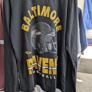 NFL Baltimore Ravens Black and Gold Long Sleeve Tee